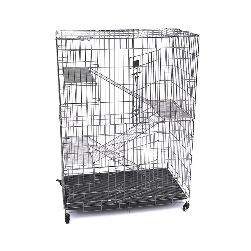 Cage cat miotail sreinge mór 2/3/4-4 le rothaí Cage cat miotail sreinge mór 2/3/4-4 le rothaí