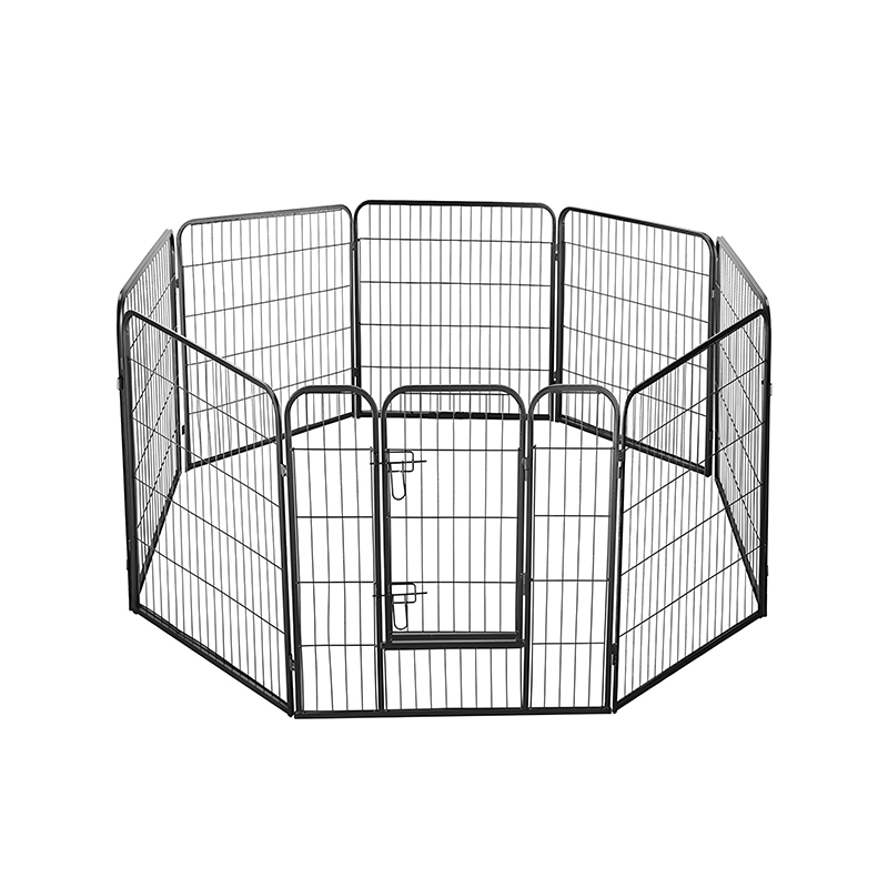 Imfhálú fál madraí miotail playpen madra feadán foldable