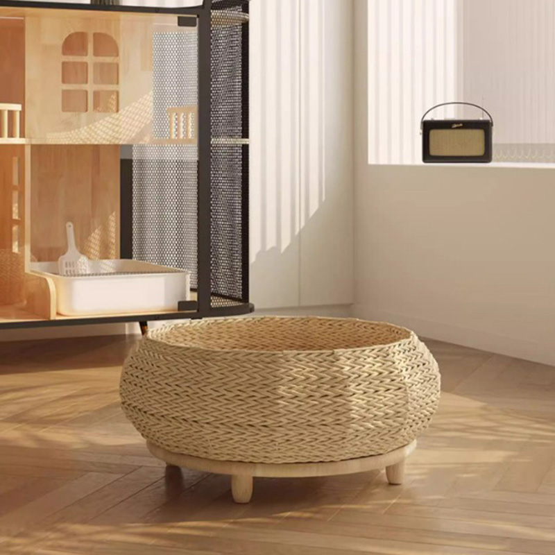 Páipéar Kraft Nádúrtha Lámhdhéanta Nest leaba madraí cat fite Páipéar Kraft Nádúrtha Lámhdhéanta Nest leaba madraí cat fite