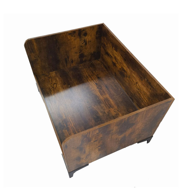 Leaba mhadra ardaithe adhmaid faoi dhíon nua -aimseartha le fráma Leaba mhadra ardaithe adhmaid faoi dhíon nua -aimseartha le fráma