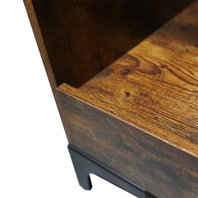 Leaba mhadra ardaithe adhmaid faoi dhíon nua -aimseartha le fráma Leaba mhadra ardaithe adhmaid faoi dhíon nua -aimseartha le fráma