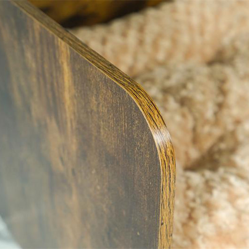 Leaba mhadra ardaithe adhmaid faoi dhíon nua -aimseartha le fráma Leaba mhadra ardaithe adhmaid faoi dhíon nua -aimseartha le fráma