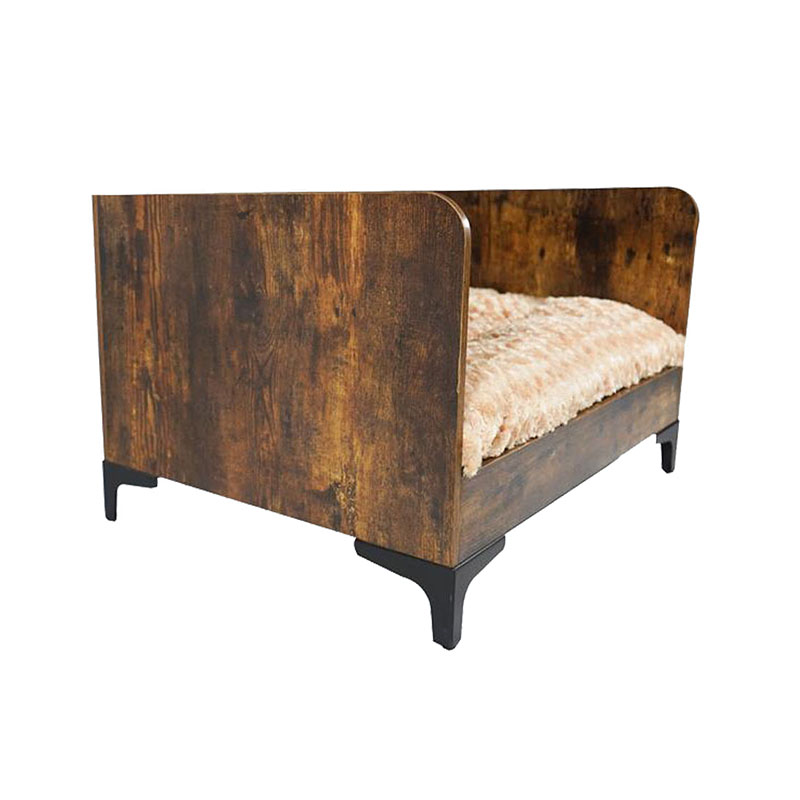 Leaba mhadra ardaithe adhmaid faoi dhíon nua -aimseartha le fráma Leaba mhadra ardaithe adhmaid faoi dhíon nua -aimseartha le fráma