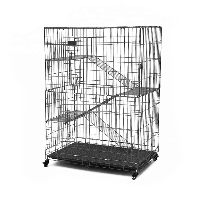 Cage cat miotail sreinge mór 2/3/4-4 le rothaí Cage cat miotail sreinge mór 2/3/4-4 le rothaí