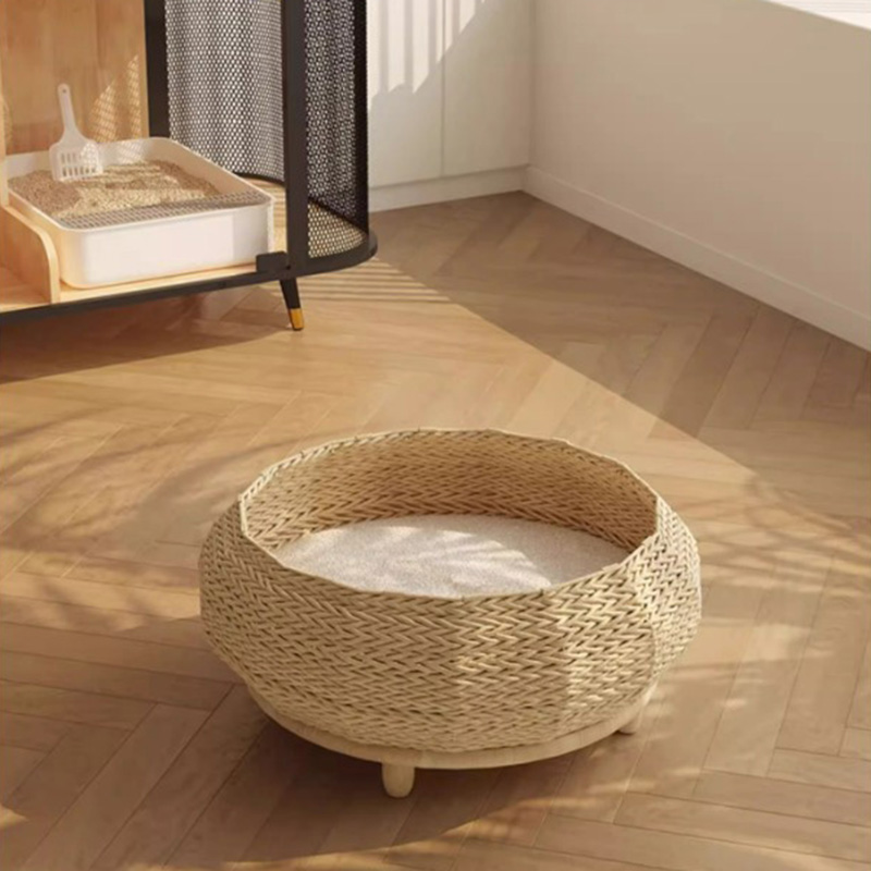 Páipéar Kraft Nádúrtha Lámhdhéanta Nest leaba madraí cat fite Páipéar Kraft Nádúrtha Lámhdhéanta Nest leaba madraí cat fite