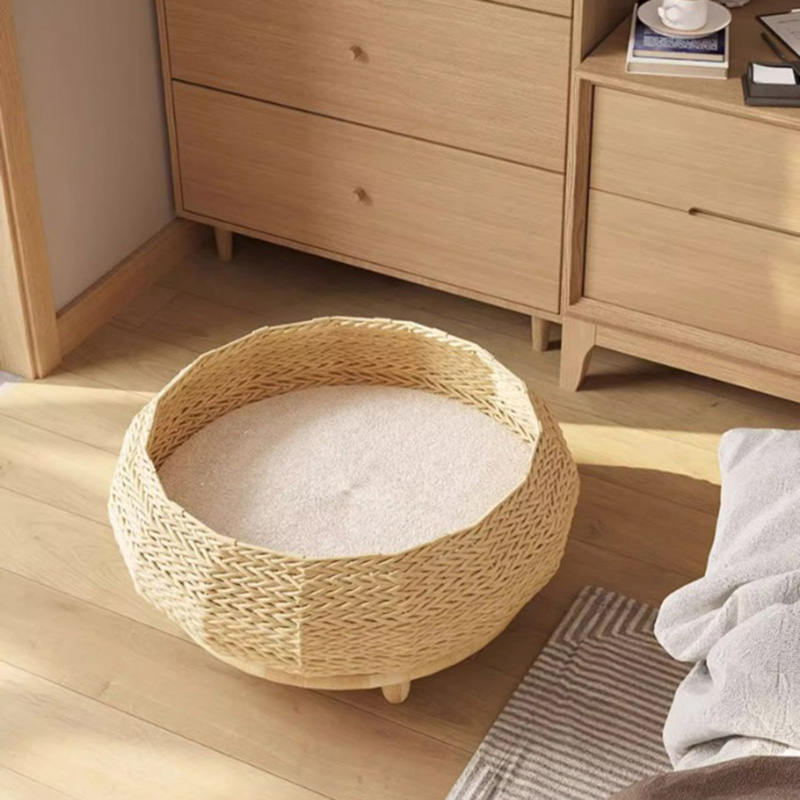 Páipéar Kraft Nádúrtha Lámhdhéanta Nest leaba madraí cat fite Páipéar Kraft Nádúrtha Lámhdhéanta Nest leaba madraí cat fite