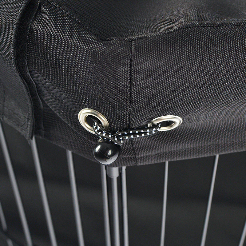 Playpen madra miotail sreinge foldable 8-painéal le clúdach barr agus ceap bun Playpen madra miotail sreinge foldable 8-painéal le clúdach barr agus ceap bun