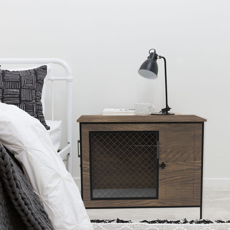 Tábla deireadh madraí faoi dhíon tábla troscán adhmaid cage madra Tábla deireadh madraí faoi dhíon tábla troscán adhmaid cage madra