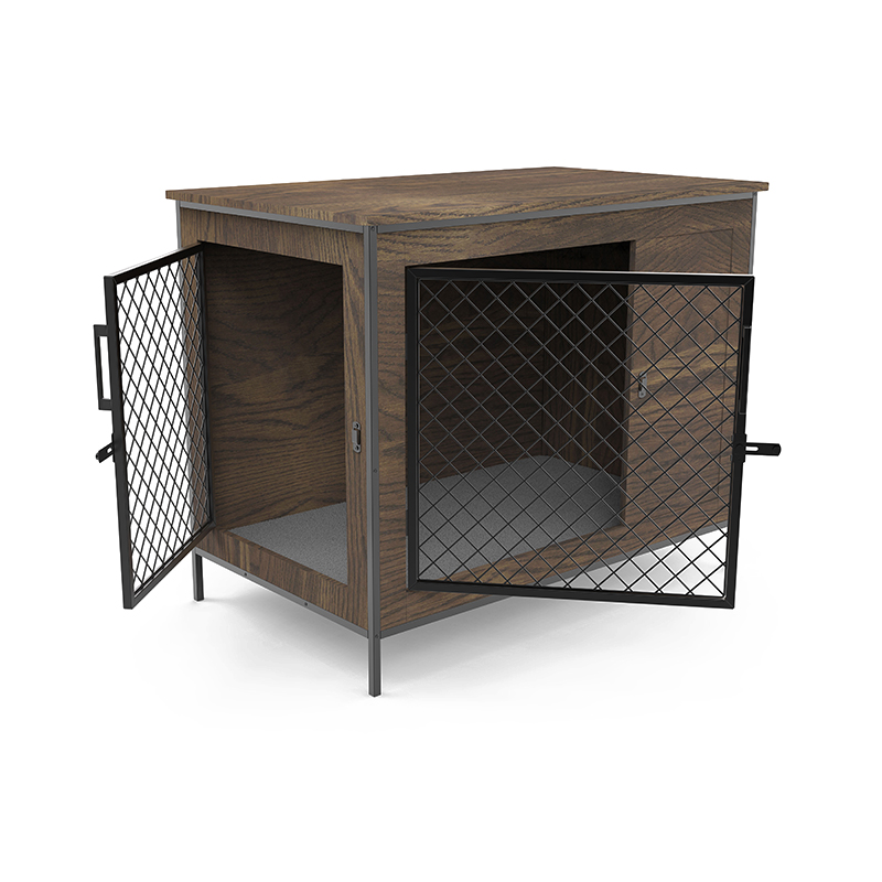 Tábla deireadh madraí faoi dhíon tábla troscán adhmaid cage madra Tábla deireadh madraí faoi dhíon tábla troscán adhmaid cage madra