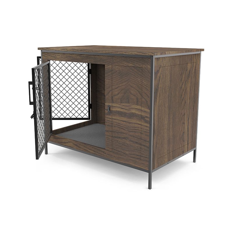 Tábla deireadh madraí faoi dhíon tábla troscán adhmaid cage madra Tábla deireadh madraí faoi dhíon tábla troscán adhmaid cage madra