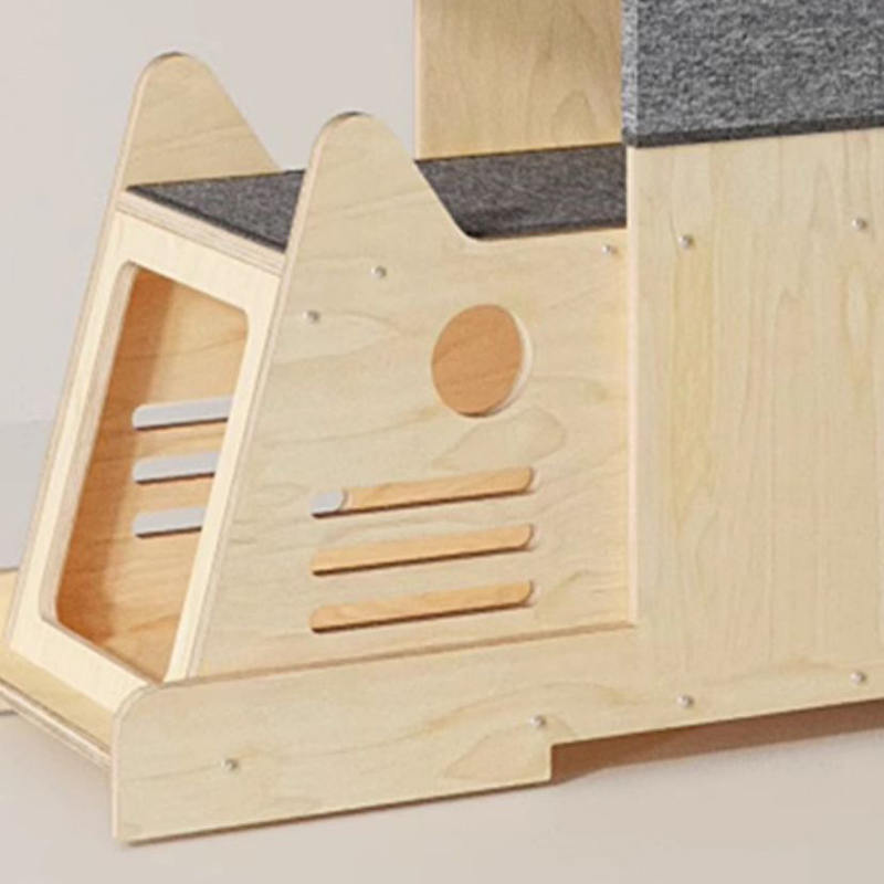 Túr Il-Leibhéal Villa Adhmaid Soladach Fráma dreapadóireachta crann mór cat Túr Il-Leibhéal Villa Adhmaid Soladach Fráma dreapadóireachta crann mór cat