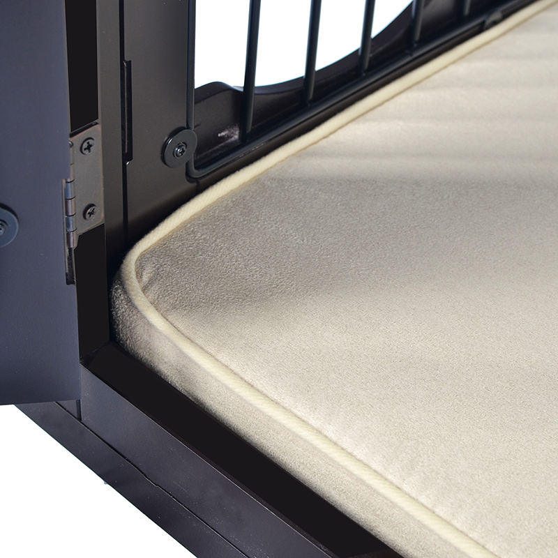 Cage madraí stíle troscáin adhmaid mór faoi dhíon Cage madraí stíle troscáin adhmaid mór faoi dhíon