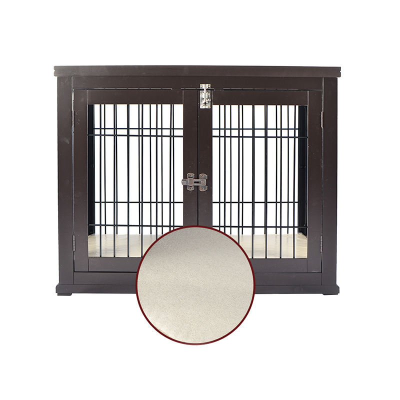 Cage madraí stíle troscáin adhmaid mór faoi dhíon Cage madraí stíle troscáin adhmaid mór faoi dhíon