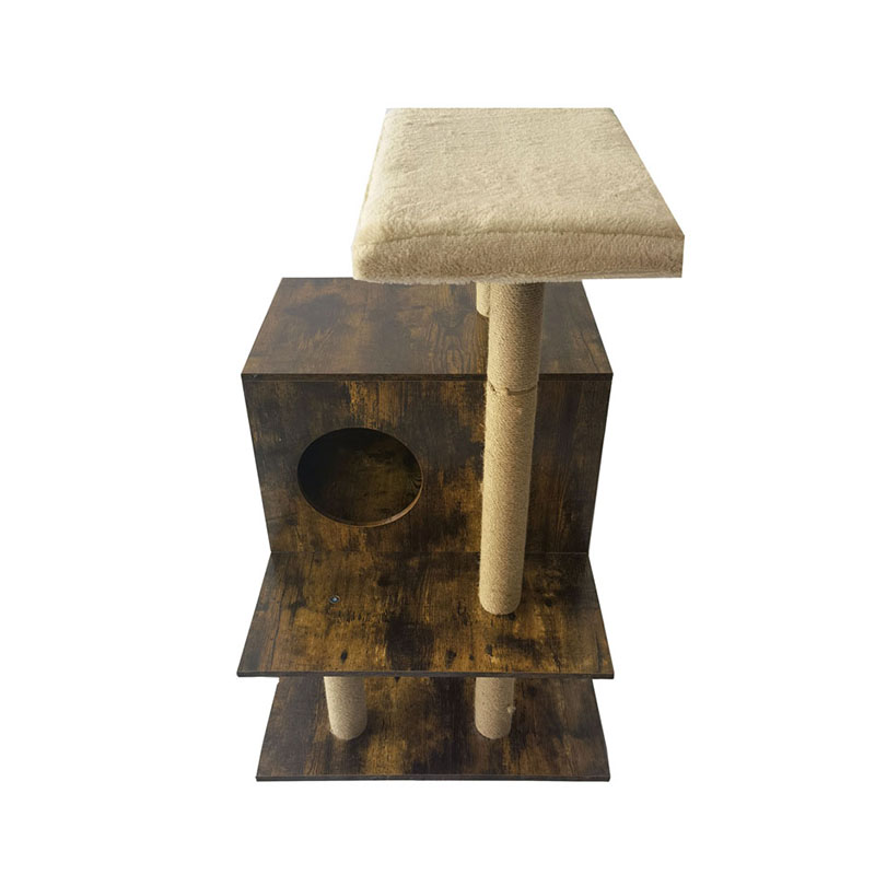 Teach Túr Túr Adhmaid Poist Scratching Scratching Poist Fráma Dreapadóireachta Crann Cat Teach Túr Túr Adhmaid Poist Scratching Scratching Poist Fráma Dreapadóireachta Crann Cat