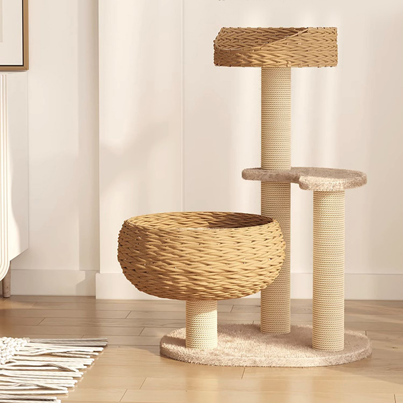 Túr Páipéar Kraft nua -aimseartha Fite Scratcher Dreapadóir Crann Cat Cat Túr Páipéar Kraft nua -aimseartha Fite Scratcher Dreapadóir Crann Cat Cat