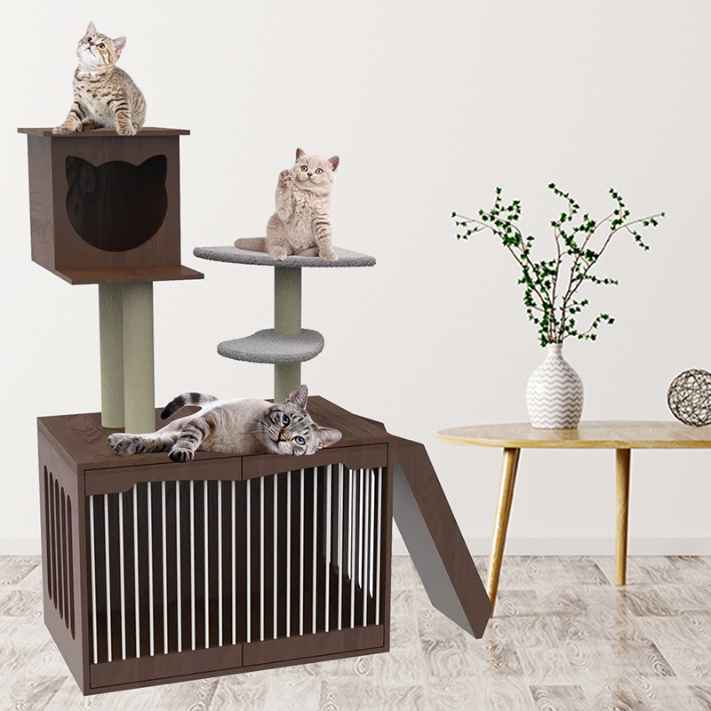 Túr Cat Adhmaid Fráma Dreapadóireachta Fráma Crann Cat faoi Dhíon Túr Cat Adhmaid Fráma Dreapadóireachta Fráma Crann Cat faoi Dhíon