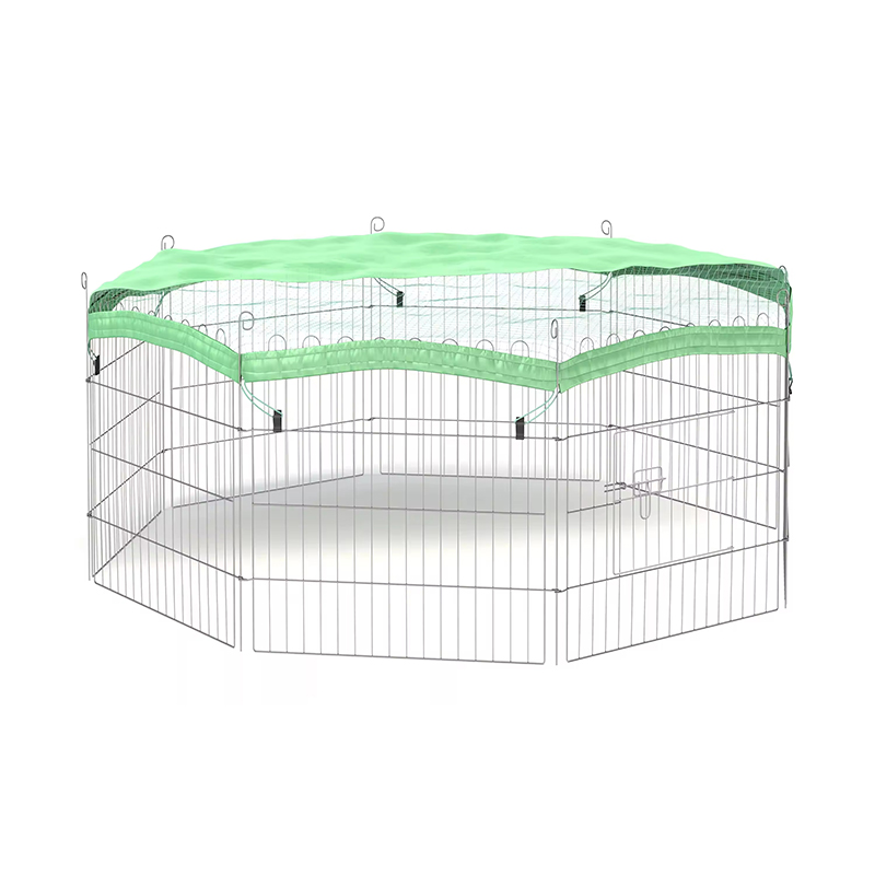 Playpen Madraí Rith Miotal Miotail Foldable le Clúdach Barr le Clúdach Barr