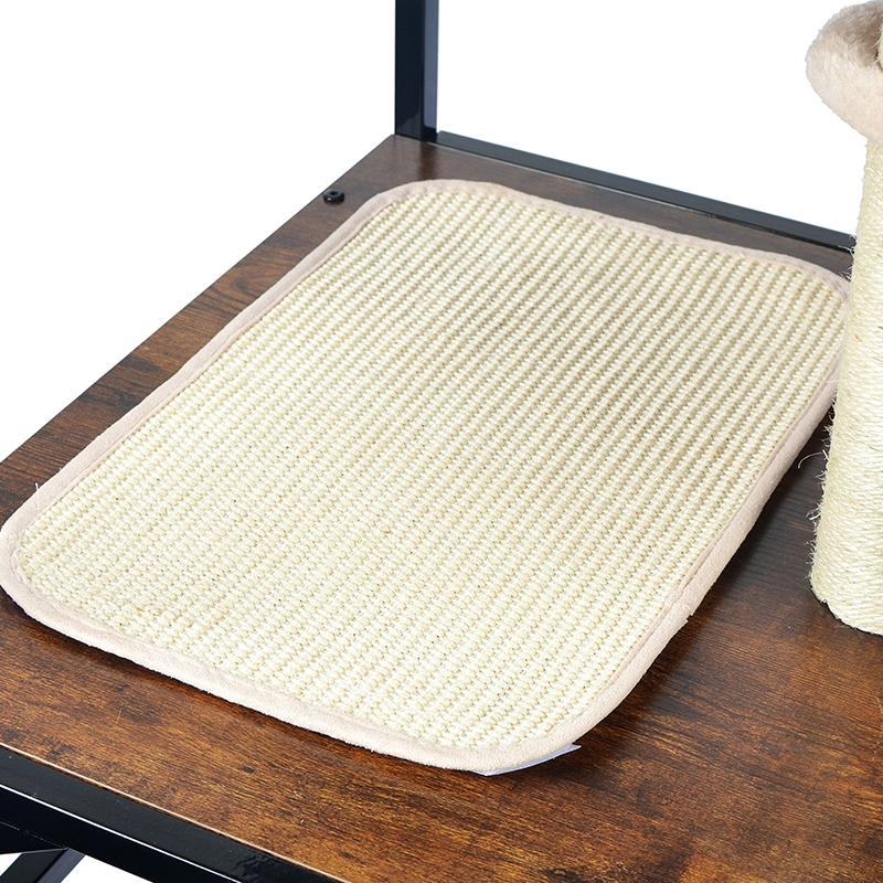 Adhmad nua -aimseartha agus cat miotail Túr Túr faoi Dhíon le Hammock Adhmad nua -aimseartha agus cat miotail Túr Túr faoi Dhíon le Hammock