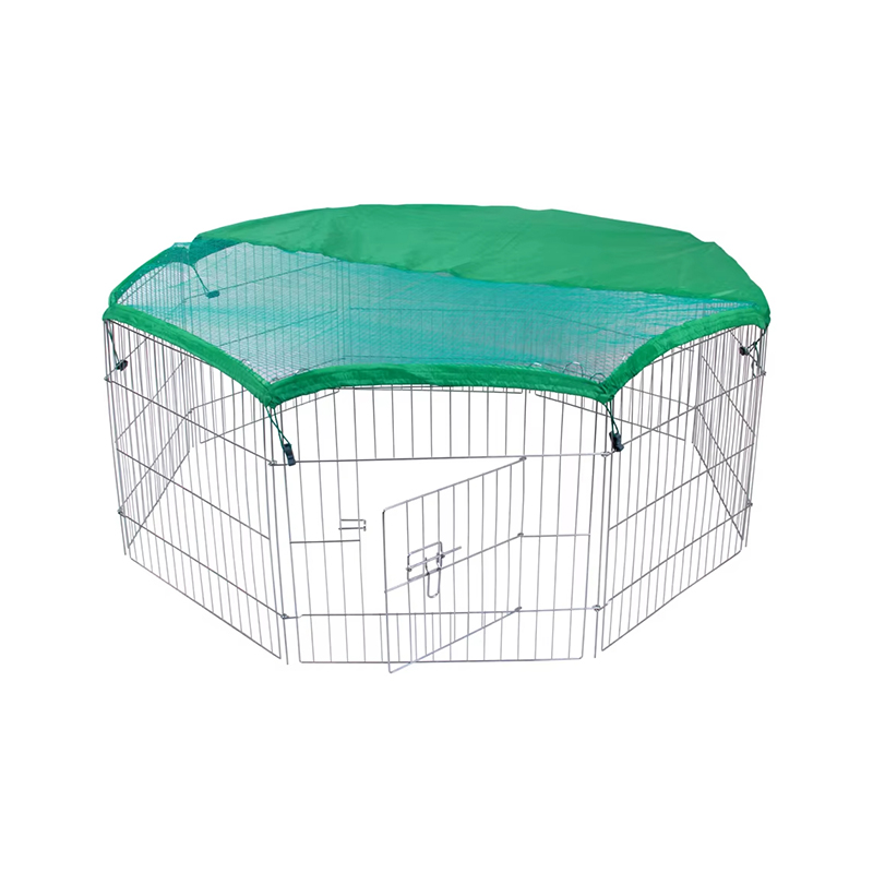 Playpen Madraí Miotal Miotal Sreang Foldable Le Clúdach Barr