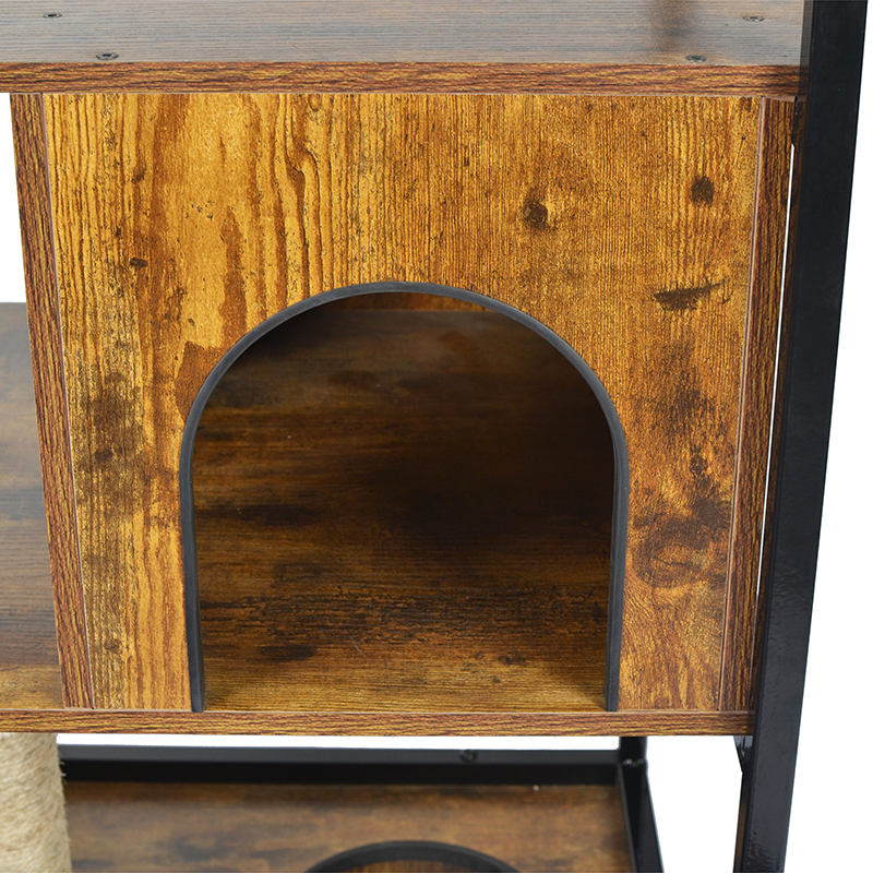 Túr Cat faoi Dhíon Crann cat condo le hammock & comh -aireachta bruscair Túr Cat faoi Dhíon Crann cat condo le hammock & comh -aireachta bruscair