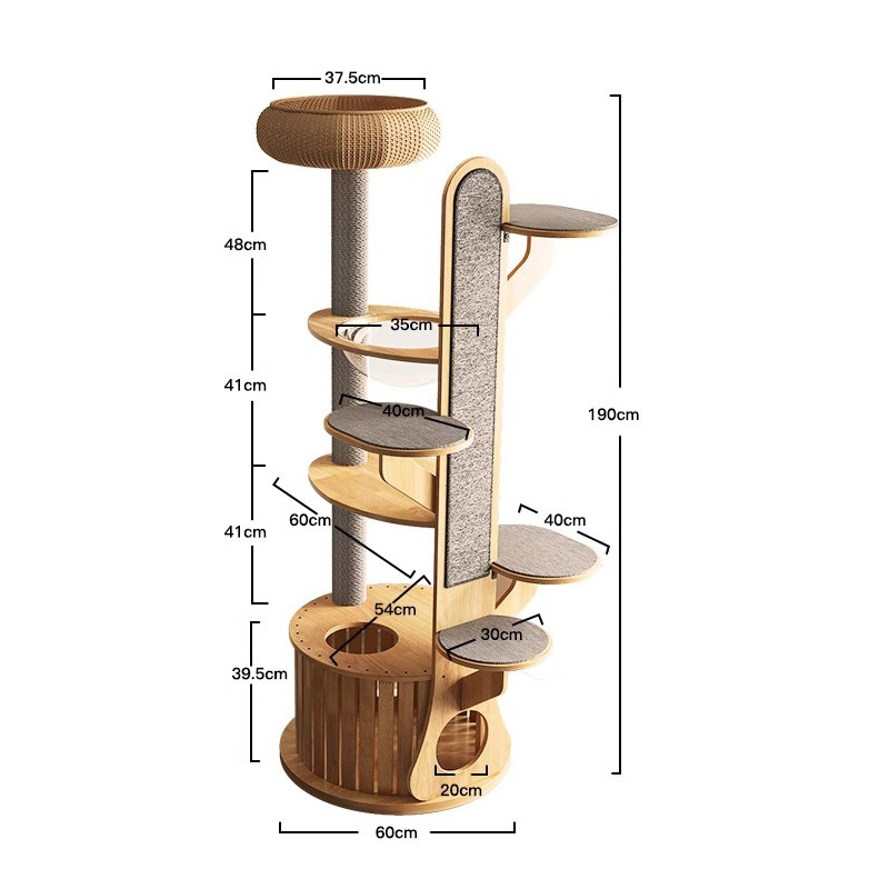 Fráma Dreapadóireachta Adhmaid Cactus cruth cactus crann cat soladach le capsule spáis Fráma Dreapadóireachta Adhmaid Cactus cruth cactus crann cat soladach le capsule spáis