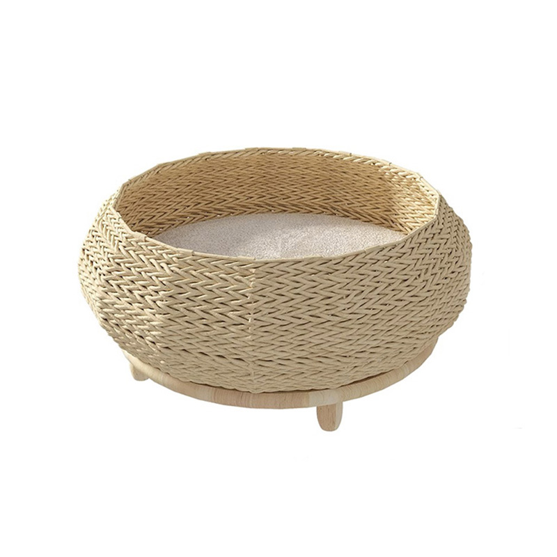 Páipéar Kraft Nádúrtha Lámhdhéanta Nest leaba madraí cat fite Páipéar Kraft Nádúrtha Lámhdhéanta Nest leaba madraí cat fite