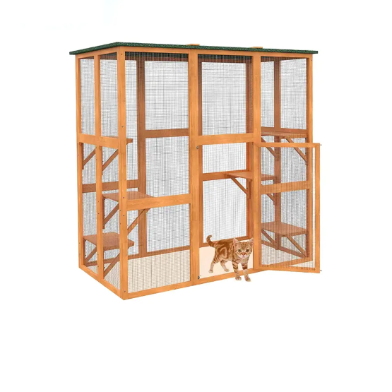 Cad iad na feidhmeanna atá ag Wooden Cat House?